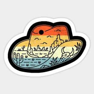 Cowboy Hat Desert Canyon Sticker